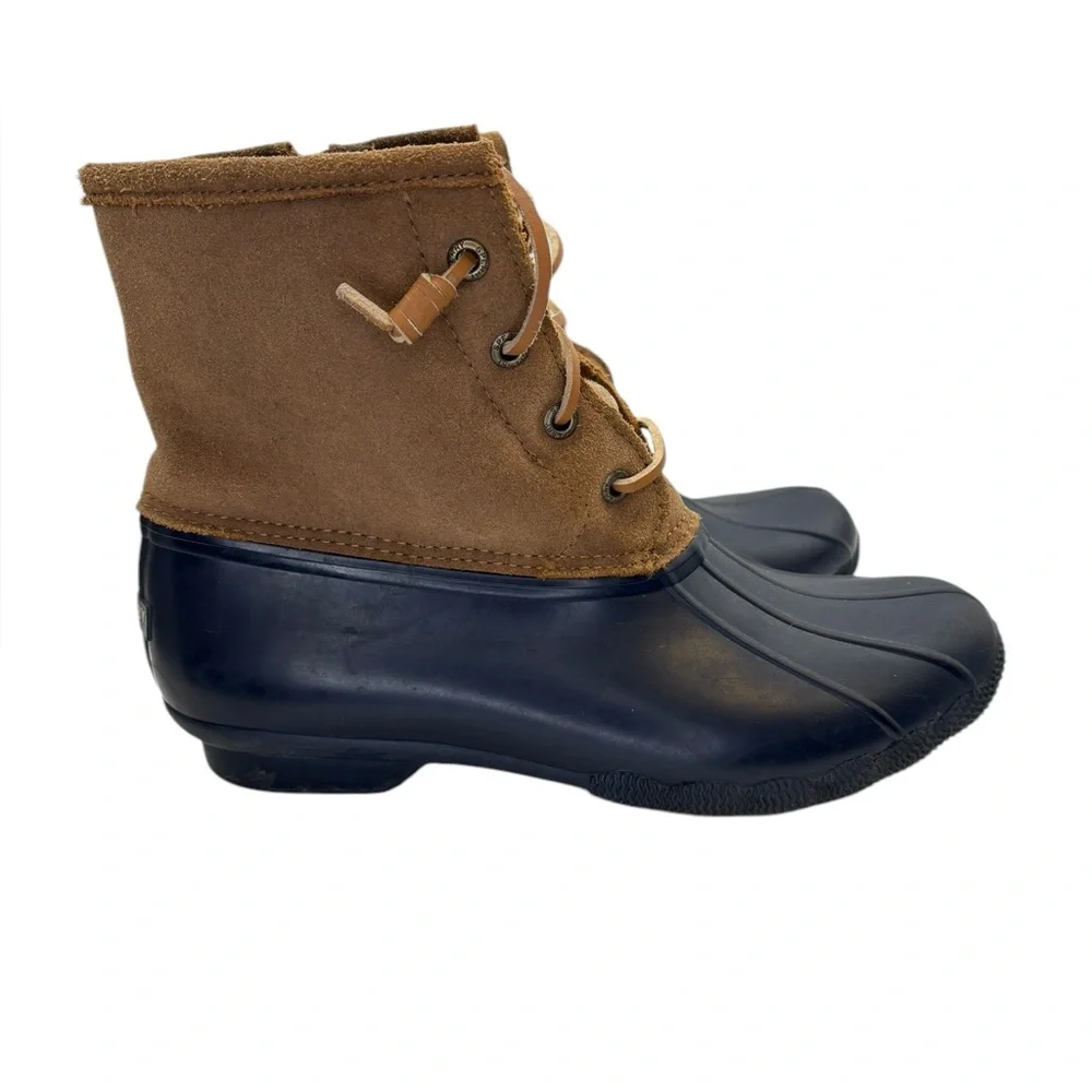 Sperry Brown & Navy Waterproof Duck‎ Boots (Size 8.5)